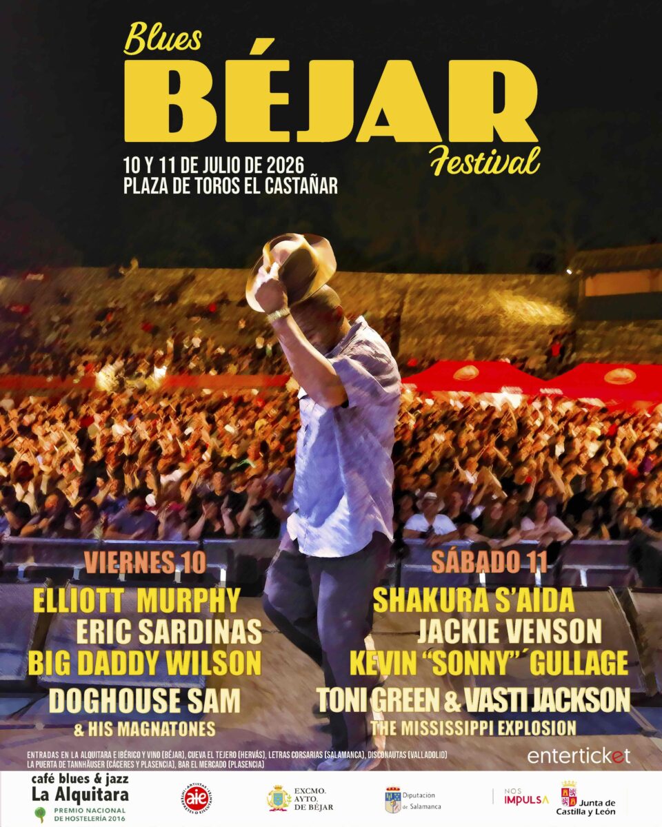 El Blues Béjar Festival celebra su XXVII edición los días 10 y 11 de julio con figuras internacionales del género