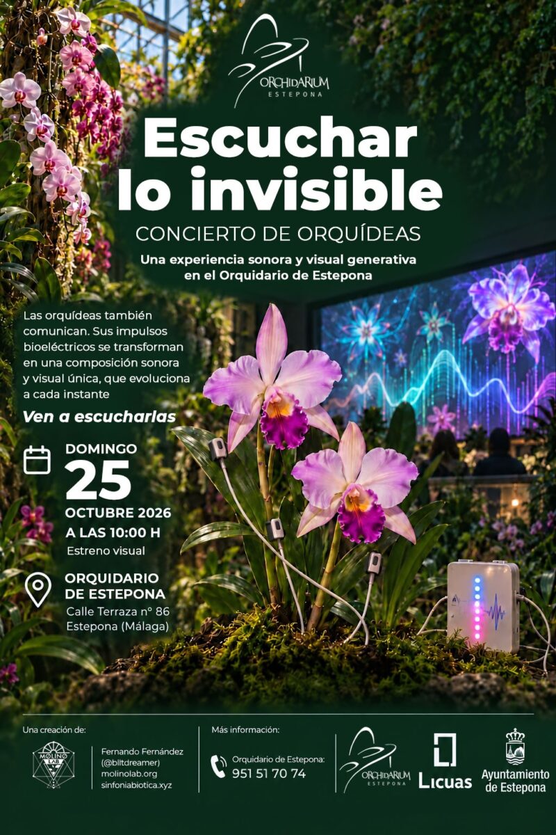 Las orquídeas del Orquidario de Estepona generan música a partir de sus impulsos eléctricos gracias a Molinolab de Sancti Spiritus